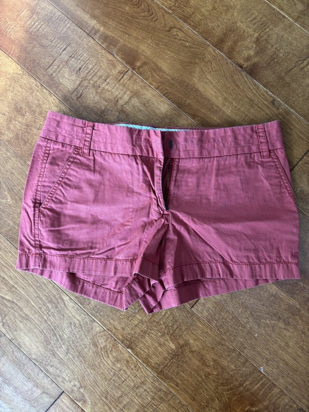 J.Crew Faded Red Broken-In Chino Shorts, Size 6